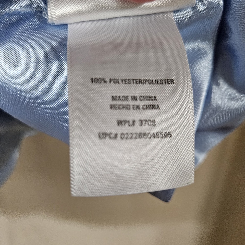 Just One Year Carters Baby Blanket Blue Minky Dot Satin Trim 30x40 606047 - Picture 6 of 8